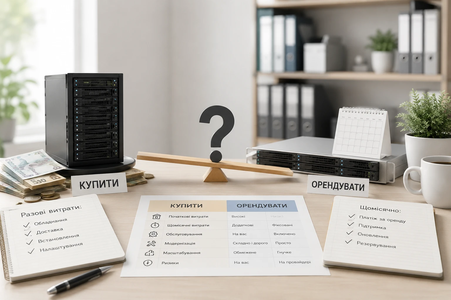 Що вигідніше: купити сервер чи орендувати у провайдера