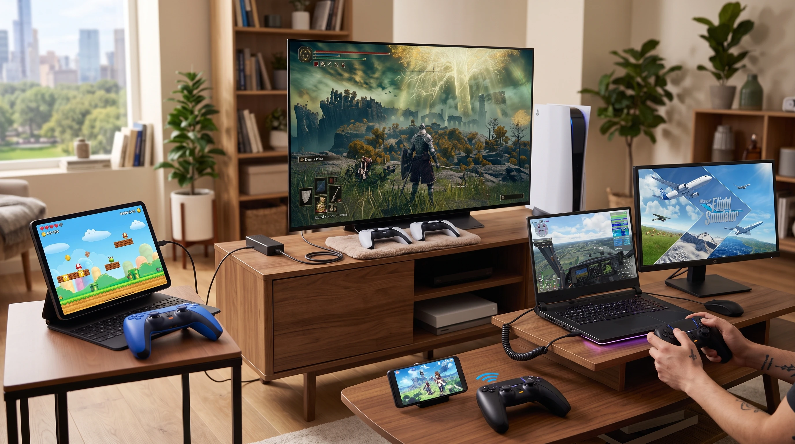 Как подключить геймпады DualSense PS5 к разным устройствам